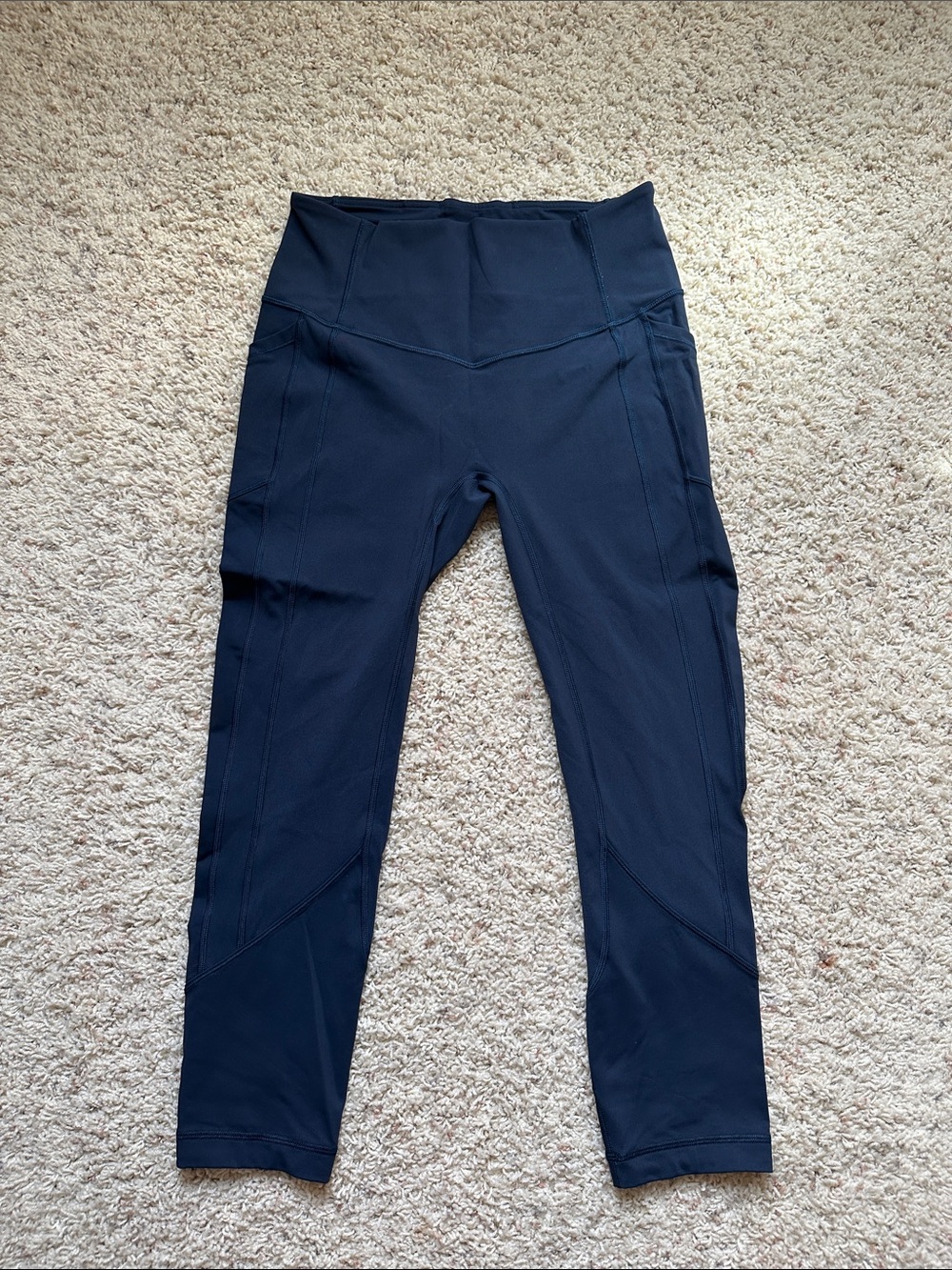 Lululemon All The Right Places Crop II navy blue activewear leggings